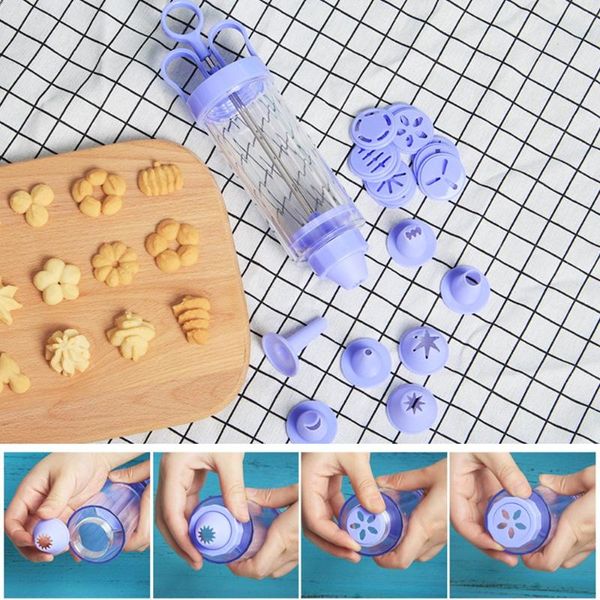 

baking & pastry tools multifunctional 10 decorating piece 8 mouth cream cake tool biscuit biaohua gun suit ij6011