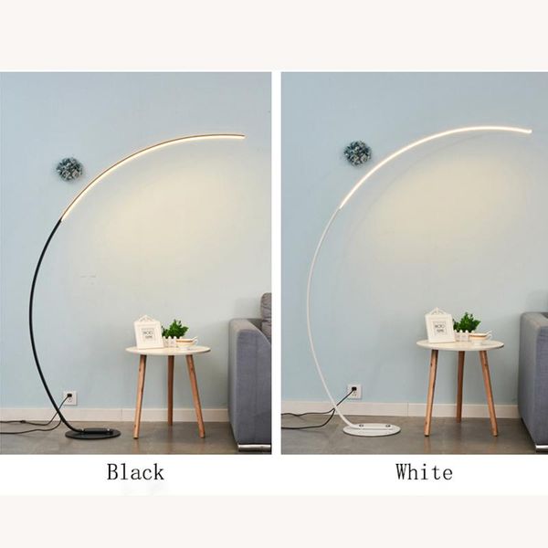 

dimmable floor lamp led lighting nordic black and white corner bedroom decoration living room stand lamps