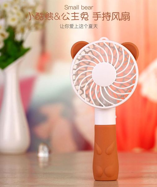 

electric fans cute bear handheld fan 1200ma portable rechargeable mini for students summer outdoor cooling 3 colors