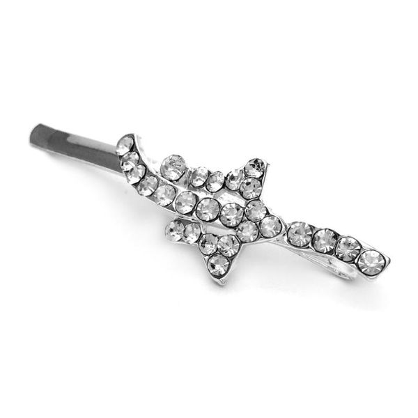

hair clips & barrettes 1pcs fashion star crystal s styles rhinestone hairgrips pins clip women girl gift headwear wedding accessories jewelr, Golden;silver