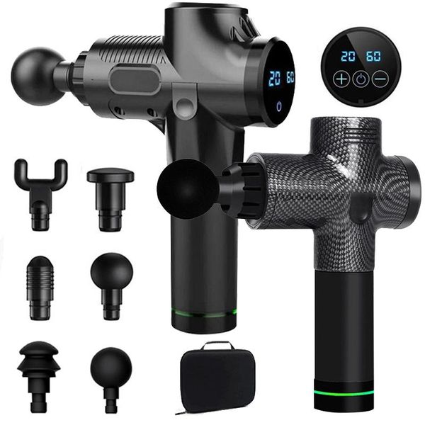 

lcd massage gun 30 speeds pistol body massager muscle black mg47229