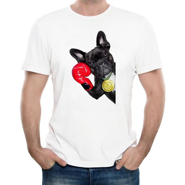 

men's t-shirts summer men t shirts est fashion a powerful pug design t-shirt short sleeve cool male tee, White;black