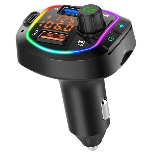 

car audio mp3 bluetooth player qc charger cigarette lighter fast charge bc66pd card j2f4