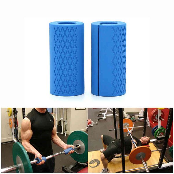 Manubri Squat Bilanciere Manopole Bar Pad Guanti sportivi Maniglie Protezione antiscivolo Per Pull Up Sollevamento pesi Supporto Body building Allenamento Casa Palestra Attrezzatura Silicone