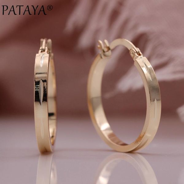 

dangle & chandelier pataya 585 rose gold unique small circle earrings trendy wedding metal women gift vintage fashion jewelry, Silver