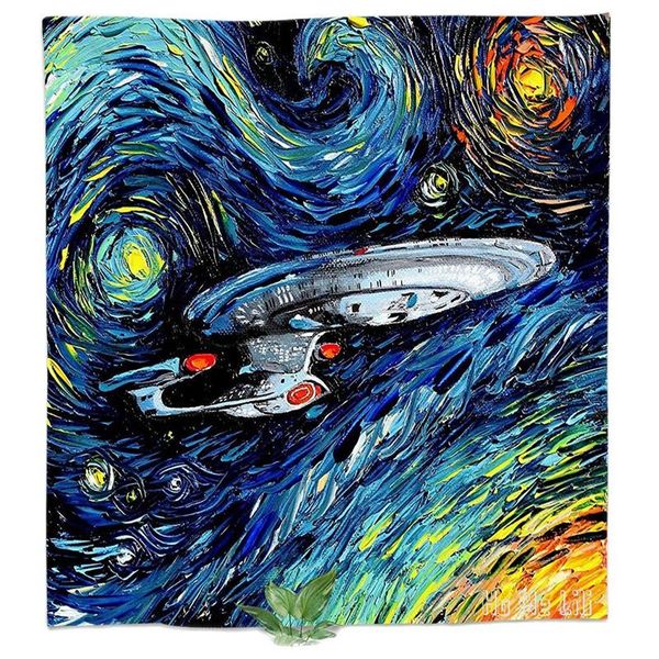 

tapestries star by ho me lili tapestry wall hanging bright colors abstract painting galaxy space spaceship travel decoration for bedroom