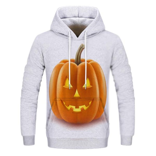 

men's hoodies & sweatshirts halloween series pattern 3d printing fashion hip hop plus velvet casual clothing all-match hoodie oversized, Black