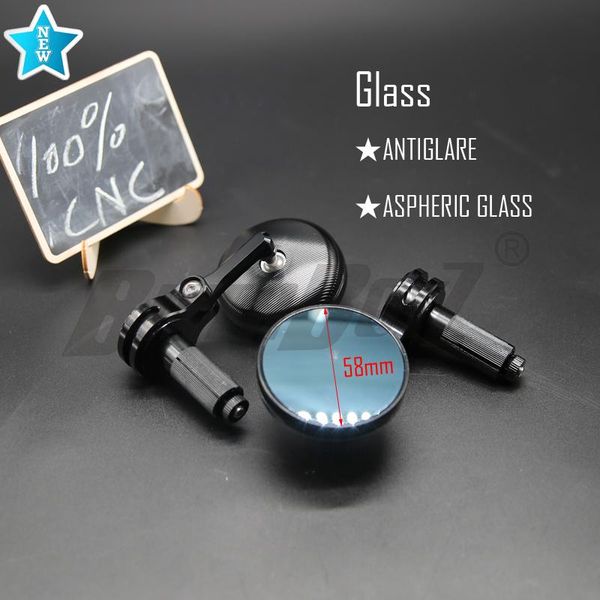 

motorcycle mirrors 7/8 22mm universal 1 pair rear view mirror cnc bar end rearview side accessories