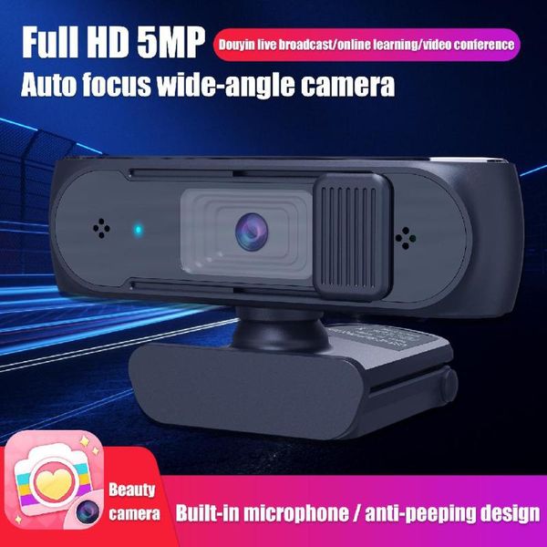 

computer camera 5 million autofocus adjustment built-in digital microphone video support for windows 7/8/10 webcams