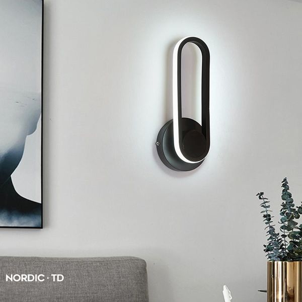 

wall lamp nordic modern led lights living room lamps corridor foyer bedside sconce 330 angle adjustable indoor lighting