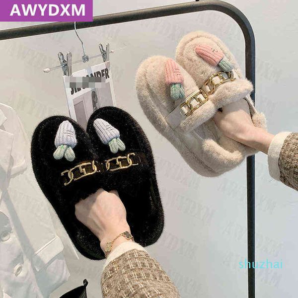 

winter warm femme snow boots fashion short plush platform sweet ladies botas slip-on faux suede flats casual mujer zapatos, Black