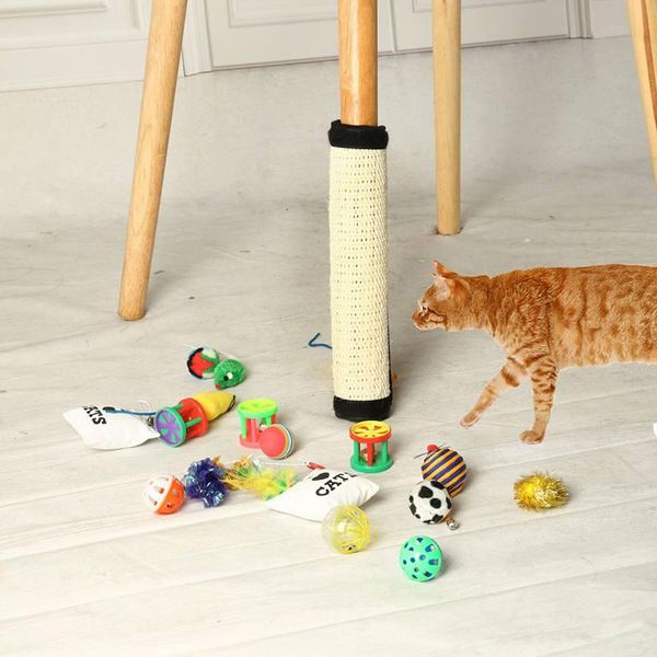 

cat toys tree climbing frame pet scratch sisal mat diy cats scratching post sofa claw protector for furniture leg guard