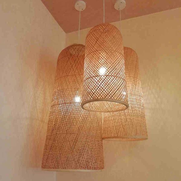 

pendant lamps chinese hand wovens bamboo lights living room decoration fixtures hanging lamp restaurant industrial decor chandeliers