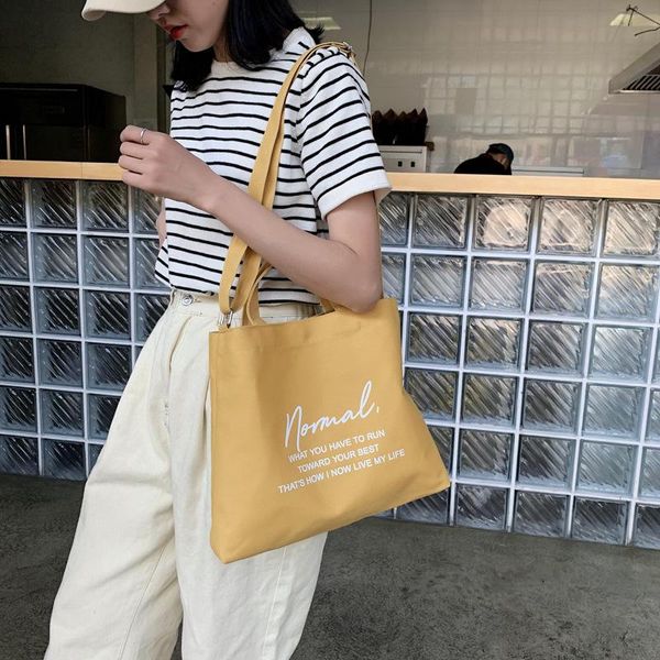 

evening bags letter shoulder crossbody bag female fashion casual canvas tote luxury large capacity handbags student simple school