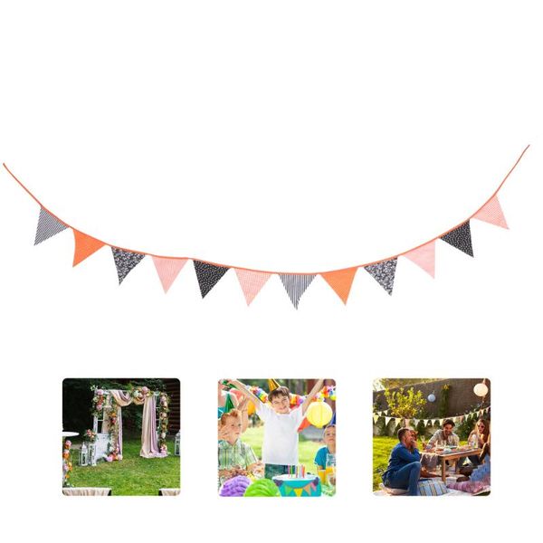

party decoration 12pcs bunting banner pennant triangle flag garland for