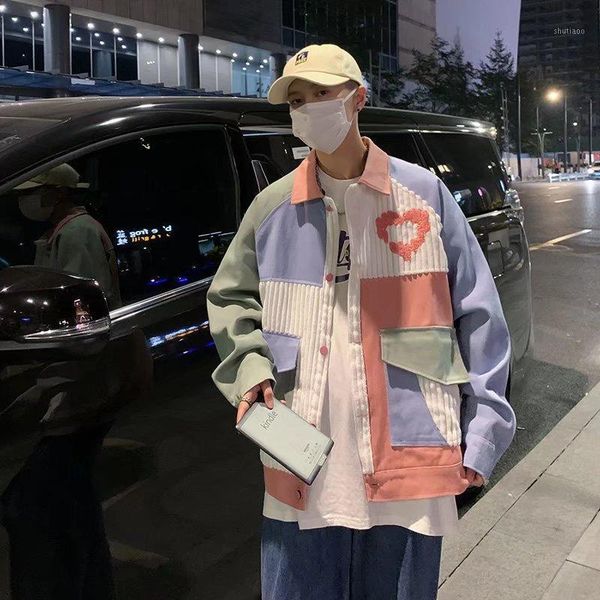 

men's jackets retro salt fried street jacket spring and autumn national tide oversize tooling chic early sense niche, Black;brown