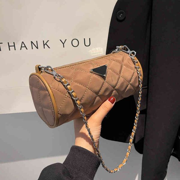 

2022 factory wholesale new women's chain drum single shoulder messenger simple small messenger women bag, Black;red
