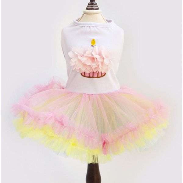 

summer pet clothes colorful gauze small dog princess wedding dress puppy skirt chihuahua apparel