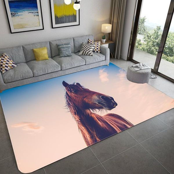 

carpets 3d cartoon animal horse carpet child room bedside mat kids play area rugs soft flannel memory home foam for living