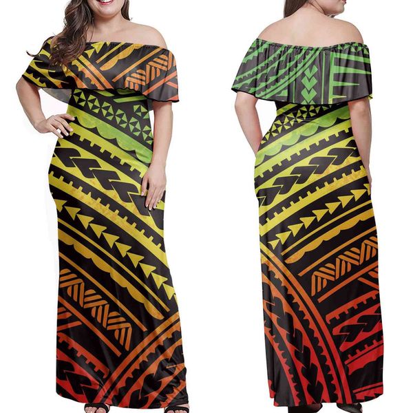 

polynesian new skirt with short missing set sleeve one shoulder dress, Black;gray