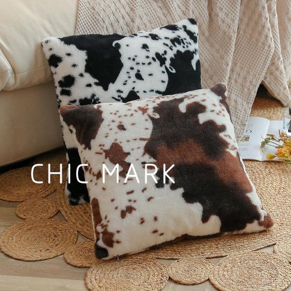

cushion/decorative pillow throw case cow pattern movable fluffy sofa office car cushion nordic style decoracion hogar moderno suede