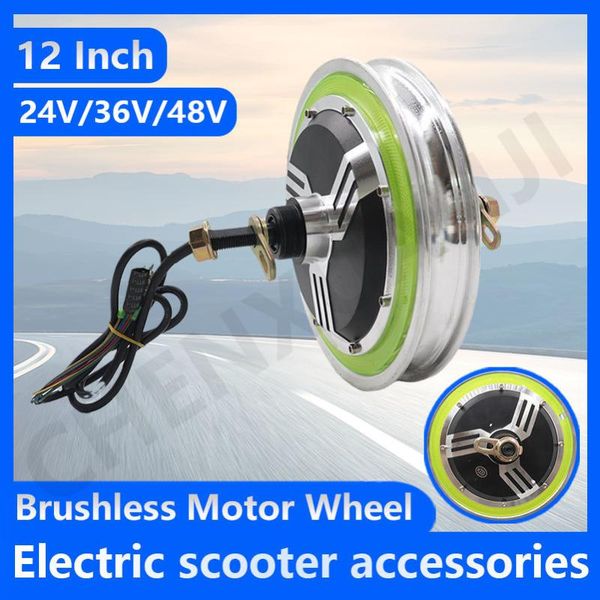 

motorcycle wheels & tires 12 inch wheel 24v 36v 48v 350w electric bicycle bike hub motor scooter brushless modified parts