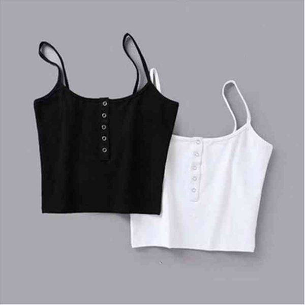 

summer strap crop womens camis backless leakage navel vest solid camisole tube breathable, White