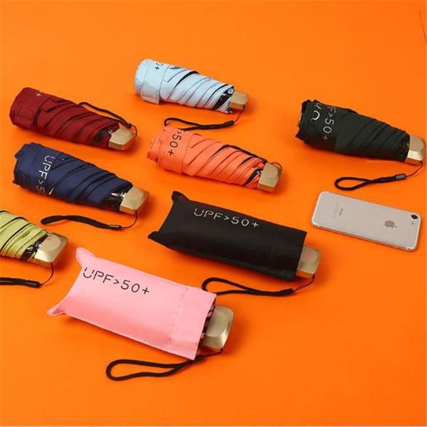 

umbrellas 5 folding sun umbrella sunscreen uv proof female ultra light mini pocket sunshade for both portable sunny and rainy