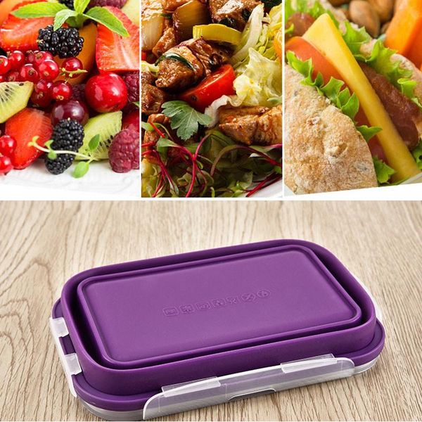 

bowls high silicone bento box folding lunch bowl storage container boxes tableware uej