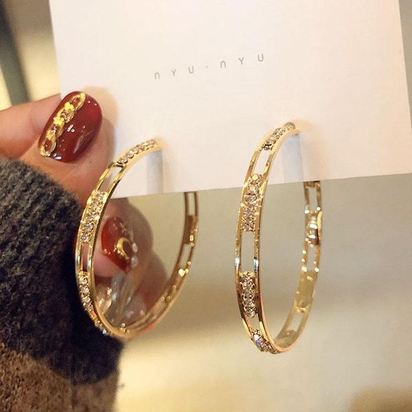 

hoop & huggie 2021 personality golden earrings geometric metal gold for women female retro drop trend fashion jewelry, Golden;silver
