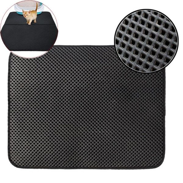 

folding pet cat litter mat waterproof eva double layer trapping box clean pad for cats accessories beds & furniture