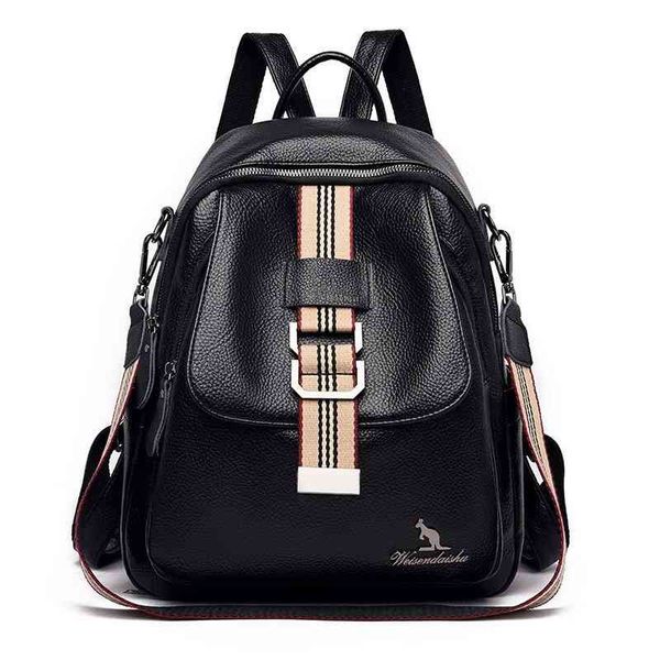 

backpack double shoulder bag female 2021 fashion simple multifunctional high-capacity student