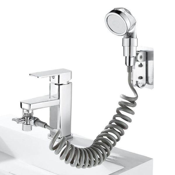 

multi-functional tap faucet shower nozzle bathroom spray drain filter hose sink shampoo head portable hand sets