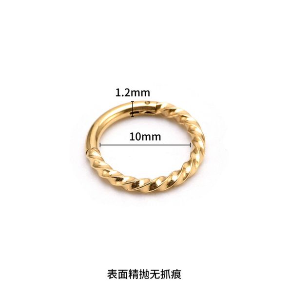 

puncture jewelry, stainless steel twist nose ring, interface ring