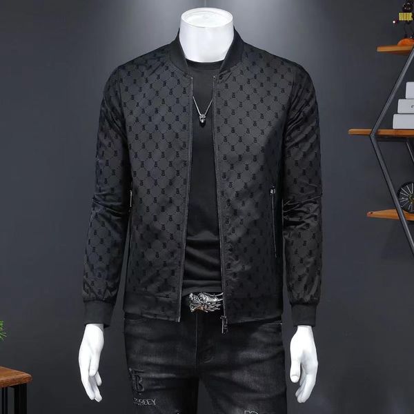 

men's jackets jacket spring and autumn 2021 trend letter printing black casual thin baseball dress, Black;brown