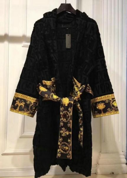 

printing luxury bathrobes 5a quality women men bath robe fashion baths supplies 100% cotton european and american style popular branded