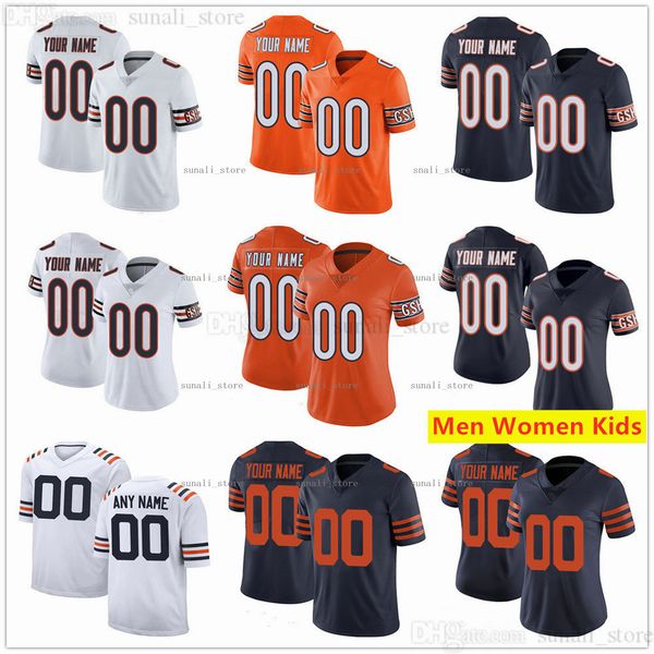 

stitched football jerseys 54 brian urlacher 85 cole kmet rodney adams jeremiah attaochu alex bars angelo blackson artie burns deon bush marq, Black;red