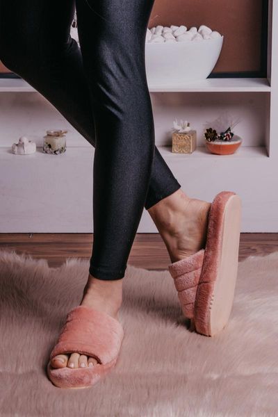 

women's soft slippers ekl1018, Black