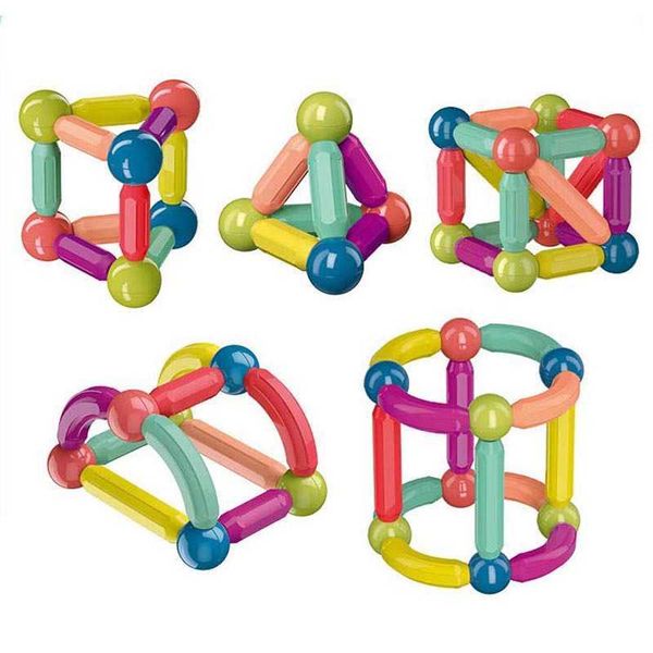 Big Magnetic Building Blocks Brinquedo Educacional Toy Aprendizagem Conjunto Conjunto de Conjuntos Variedade Grandes Bolas Bolas Magnéticas Bolas Para Crianças Q0723