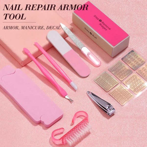 

nail art kits lulaa basic tools clippers manicure polishing rubbing strip novice sticker set diy sets