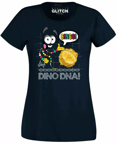 

women's bingo dino dna t-shirt retro t-rex movie classic, White;black