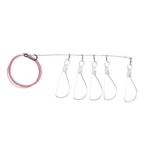 

fishing accessories 1pc lock buckle stainless steel live fish belt stringer tackle tool