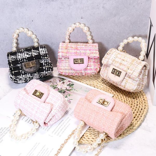 

purse korean kids purses and handbags mini crossbody cute baby girls small coin pouch money bag kid party tote, White