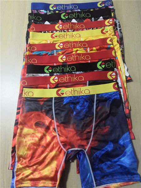 

ethika men boxers underpants promotion random styles beach shorts swim trunks underwear sports hip hop street briefs knickers quick dry mult, Black;white