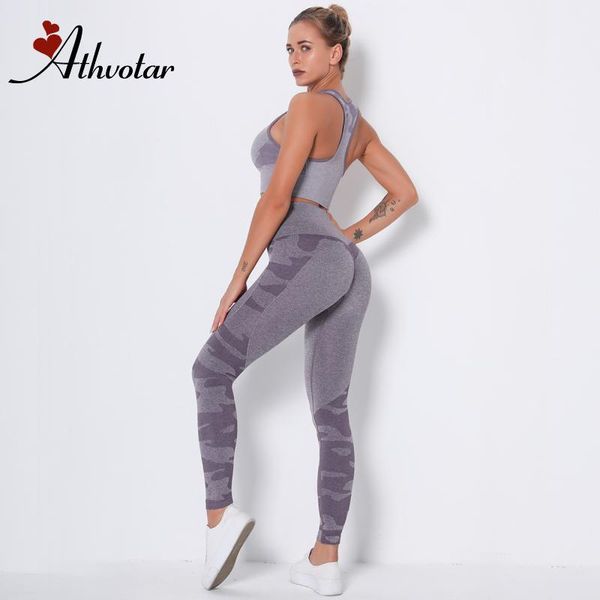 

yoga outfit athvotar gym sets seamless sportswear fitness clothing women sport bra and push up leggings 2 piece set