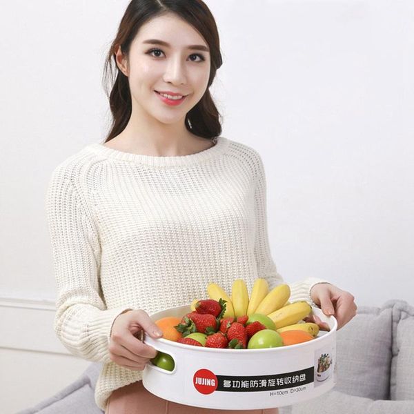 

non-slip rotating storage tray multifunctional make up organizer kitchen seasoning box bathroom shampoo holder & organization