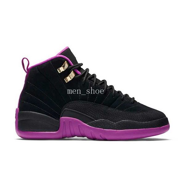 

12 gs hyper violet youth pink valentines day 12s plum fog flu game basketball shoes girls master taxi sneakers womenwpv5