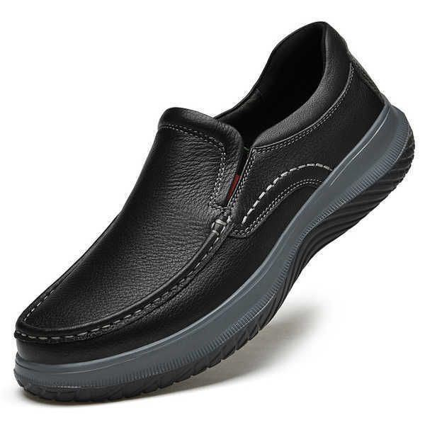 

tangzuo a8062 set of feet, a8062-1 lace up outdoor leather shoes, batch, Black