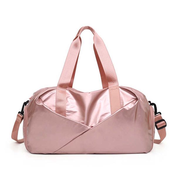 Borsa da palestra rosa Borse per tappetino yoga Borse da donna Fitness Borse da uomo Scomparto per scarpe Borsa da allenamento da viaggio Borsone sportivo Maleta Sacca da palestra Rosa Q0705