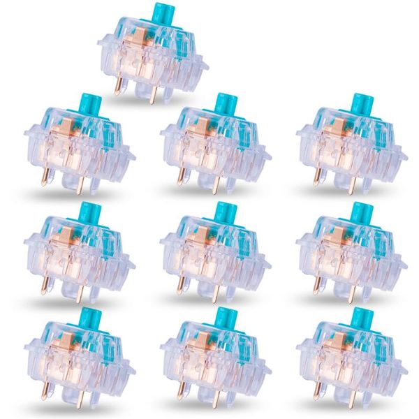 

keyboards 10pcs/80pcs /110pcs everglide switches jw tourmaline blue v2 pro 62g for mechanical keyboard -